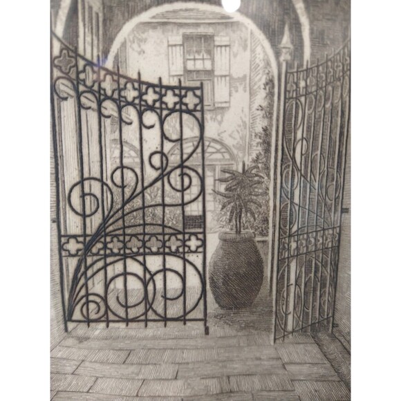 Eugene E Loving - 1907-71 Wishing Gate - Old New Orleans French Quarter Vintage - Picture 5 of 11